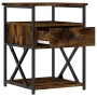Mesita de noche madera de ingeniería roble ahumado 40x42x55 cm de vidaXL, Mesitas de noche - Ref: Foro24-826077, Precio: 50,3...