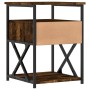 Mesita de noche madera de ingeniería roble ahumado 40x42x55 cm de vidaXL, Mesitas de noche - Ref: Foro24-826077, Precio: 50,3...