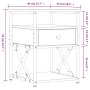 Mesita de noche madera de ingeniería roble ahumado 40x42x55 cm de vidaXL, Mesitas de noche - Ref: Foro24-826077, Precio: 50,3...