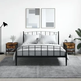 Nachttische 2 Stk. Holzwerkstoff Eiche geräuchert 40x42x45 cm von vidaXL, Nachttische - Ref: Foro24-825958, Preis: 75,72 €, R...