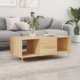 Mesa de centro madera contrachapada roble Sonoma 102x50x40 cm en Mesas de centro | Comprar online en Foru.es
