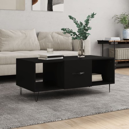 Mesa de centro madera contrachapada negro 102x50x40 cm en Mesas de centro | Comprar online en Foru.es
