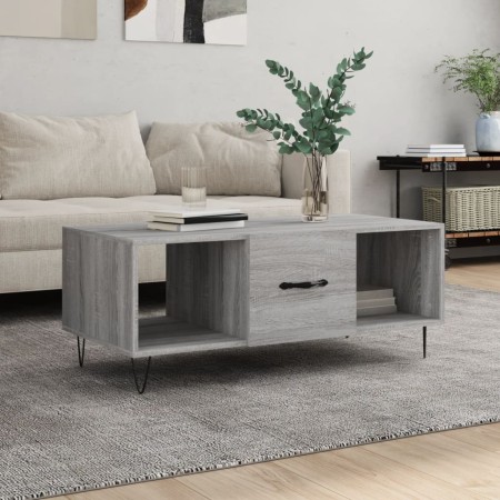 Mesa de centro madera contrachapada gris Sonoma 102x50x40 cm en Mesas de centro | Comprar online en Foru.es