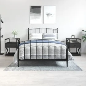 Mesitas de noche 2 uds madera de ingeniería negro 40x42x55 cm de vidaXL, Mesitas de noche - Ref: Foro24-826074, Precio: 84,55...