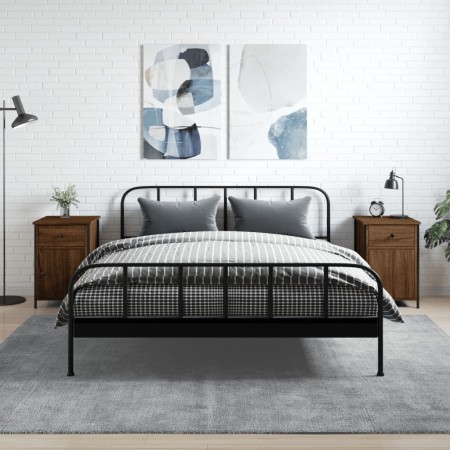 Mesitas de noche 2 uds contrachapada roble marrón 40x42x60 cm de vidaXL, Mesitas de noche - Ref: Foro24-825912, Precio: 78,69...