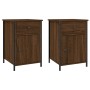 Mesitas de noche 2 uds contrachapada roble marrón 40x42x60 cm de vidaXL, Mesitas de noche - Ref: Foro24-825912, Precio: 78,69...