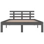 Estructura de cama madera maciza gris 200x200 cm de vidaXL, Camas y somieres - Ref: Foro24-814776, Precio: 184,16 €, Descuent...