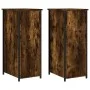 Mesitas noche 2 uds madera ingeniería roble ahumado 32x42x80 cm de vidaXL, Mesitas de noche - Ref: Foro24-825968, Precio: 55,...