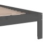 Estructura de cama madera maciza gris 200x200 cm de vidaXL, Camas y somieres - Ref: Foro24-814776, Precio: 184,16 €, Descuent...
