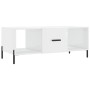 Mesa de centro madera contrachapada blanco brillo 102x50x40 cm en Mesas de centro | Comprar online en Foru.es