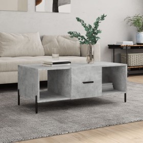 Mesa de centro madera contrachapada gris hormigón 102x50x40 cm en Mesas de centro | Comprar online en Foru.es