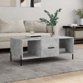 Mesa de centro madera contrachapada gris hormigón 102x50x40 cm en Mesas de centro | Comprar online en Foru.es