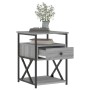 Mesitas noche 2 uds madera ingeniería gris Sonoma 40x42x55 cm de vidaXL, Mesitas de noche - Ref: Foro24-826080, Precio: 87,92...