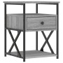 Mesitas noche 2 uds madera ingeniería gris Sonoma 40x42x55 cm de vidaXL, Mesitas de noche - Ref: Foro24-826080, Precio: 87,92...