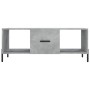 Mesa de centro madera contrachapada gris hormigón 102x50x40 cm en Mesas de centro | Comprar online en Foru.es