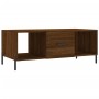 Mesa de centro madera contrachapada roble marrón 102x50x40 cm en Mesas de centro | Comprar online en Foru.es