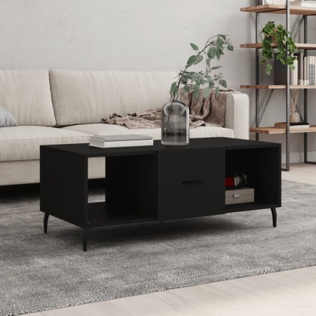 Mesa de centro madera contrachapada negro 102x50x40 cm en Mesas de centro | Comprar online en Foru.es