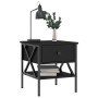 Mesitas de noche 2 uds madera de ingeniería negro 40x42x45 cm de vidaXL, Mesitas de noche - Ref: Foro24-825954, Precio: 84,95...