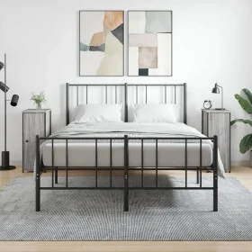 Bedside tables 2 units engineered wood gray Sonoma 32x42x80 cm by vidaXL, Nightstands - Ref: Foro24-825970, Price: 57,37 €, D...