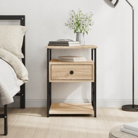 Mesita de noche madera de ingeniería roble Sonoma 40x42x55 cm de vidaXL, Mesitas de noche - Ref: Foro24-826075, Precio: 60,62...