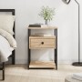Mesita de noche madera de ingeniería roble Sonoma 40x42x55 cm de vidaXL, Mesitas de noche - Ref: Foro24-826075, Precio: 60,62...