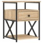 Mesita de noche madera de ingeniería roble Sonoma 40x42x55 cm de vidaXL, Mesitas de noche - Ref: Foro24-826075, Precio: 60,62...