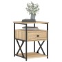 Mesita de noche madera de ingeniería roble Sonoma 40x42x55 cm de vidaXL, Mesitas de noche - Ref: Foro24-826075, Precio: 60,62...