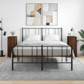Mesitas noche 2 uds madera ingeniería marrón roble 32x42x80 cm de vidaXL, Mesitas de noche - Ref: Foro24-825972, Precio: 56,0...