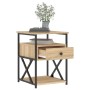 Mesita de noche madera de ingeniería roble Sonoma 40x42x55 cm de vidaXL, Mesitas de noche - Ref: Foro24-826075, Precio: 60,62...