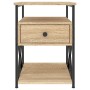 Mesita de noche madera de ingeniería roble Sonoma 40x42x55 cm de vidaXL, Mesitas de noche - Ref: Foro24-826075, Precio: 60,62...