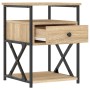 Mesita de noche madera de ingeniería roble Sonoma 40x42x55 cm de vidaXL, Mesitas de noche - Ref: Foro24-826075, Precio: 60,62...