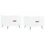 Mesa de centro 2 uds madera ingeniería blanco brillo 50x50x40cm en Mesas de centro | Comprar online en Foru.es