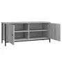Mueble TV con puertas contrachapada gris Sonoma 102x35x45 cm de vidaXL, Muebles TV - Ref: Foro24-826293, Precio: 57,25 €, Des...