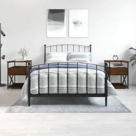 Mesitas noche 2 uds madera ingeniería marrón roble 40x42x55 cm de vidaXL, Mesitas de noche - Ref: Foro24-826082, Precio: 83,9...