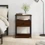 Engineered wood brown oak bedside table 40x42x55 cm by vidaXL, Nightstands - Ref: Foro24-826081, Price: 47,64 €, Discount: %