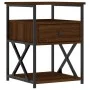 Engineered wood brown oak bedside table 40x42x55 cm by vidaXL, Nightstands - Ref: Foro24-826081, Price: 47,64 €, Discount: %