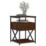 Engineered wood brown oak bedside table 40x42x55 cm by vidaXL, Nightstands - Ref: Foro24-826081, Price: 47,64 €, Discount: %