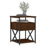 Mesita de noche madera de ingeniería marrón roble 40x42x55 cm de vidaXL, Mesitas de noche - Ref: Foro24-826081, Precio: 48,25...