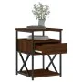 Engineered wood brown oak bedside table 40x42x55 cm by vidaXL, Nightstands - Ref: Foro24-826081, Price: 47,64 €, Discount: %