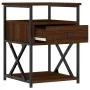 Engineered wood brown oak bedside table 40x42x55 cm by vidaXL, Nightstands - Ref: Foro24-826081, Price: 47,64 €, Discount: %