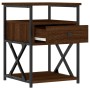 Mesita de noche madera de ingeniería marrón roble 40x42x55 cm de vidaXL, Mesitas de noche - Ref: Foro24-826081, Precio: 48,25...