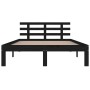 Estructura de cama de madera maciza negro 200x200 cm de vidaXL, Camas y somieres - Ref: Foro24-814778, Precio: 125,62 €, Desc...