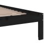 Estructura de cama de madera maciza negro 200x200 cm de vidaXL, Camas y somieres - Ref: Foro24-814778, Precio: 125,62 €, Desc...