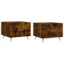 Mesa de centro 2 uds madera ingeniería roble ahumado 50x50x40cm en Mesas de centro | Comprar online en Foru.es