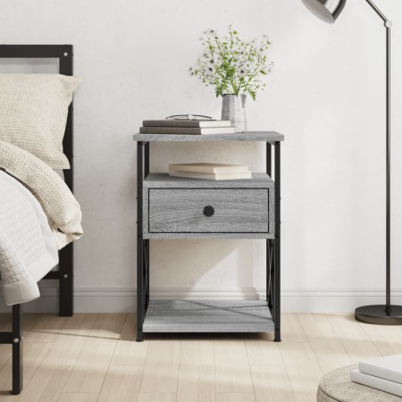 Mesita de noche madera de ingeniería gris Sonoma 40x42x55 cm de vidaXL, Mesitas de noche - Ref: Foro24-826079, Precio: 50,44 ...