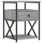 Mesita de noche madera de ingeniería gris Sonoma 40x42x55 cm de vidaXL, Mesitas de noche - Ref: Foro24-826079, Precio: 50,44 ...