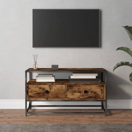 Mueble para TV madera contrachapada roble ahumado 80x35x45 cm de vidaXL, Muebles TV - Ref: Foro24-826312, Precio: 87,92 €, De...