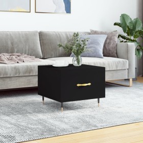 Mesa de centro madera contrachapada negro 50x50x40 cm en Mesas de centro | Comprar online en Foru.es