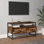 Mueble para TV madera contrachapada roble ahumado 80x35x45 cm de vidaXL, Muebles TV - Ref: Foro24-826312, Precio: 87,92 €, De...