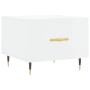 Mesa de centro madera de ingeniería brillo blanco 50x50x40 cm en Mesas de centro | Comprar online en Foru.es